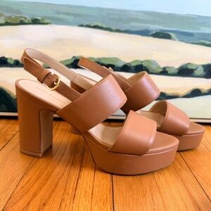 Stuart Weitzman Ono Nude Platform Heel Sandal